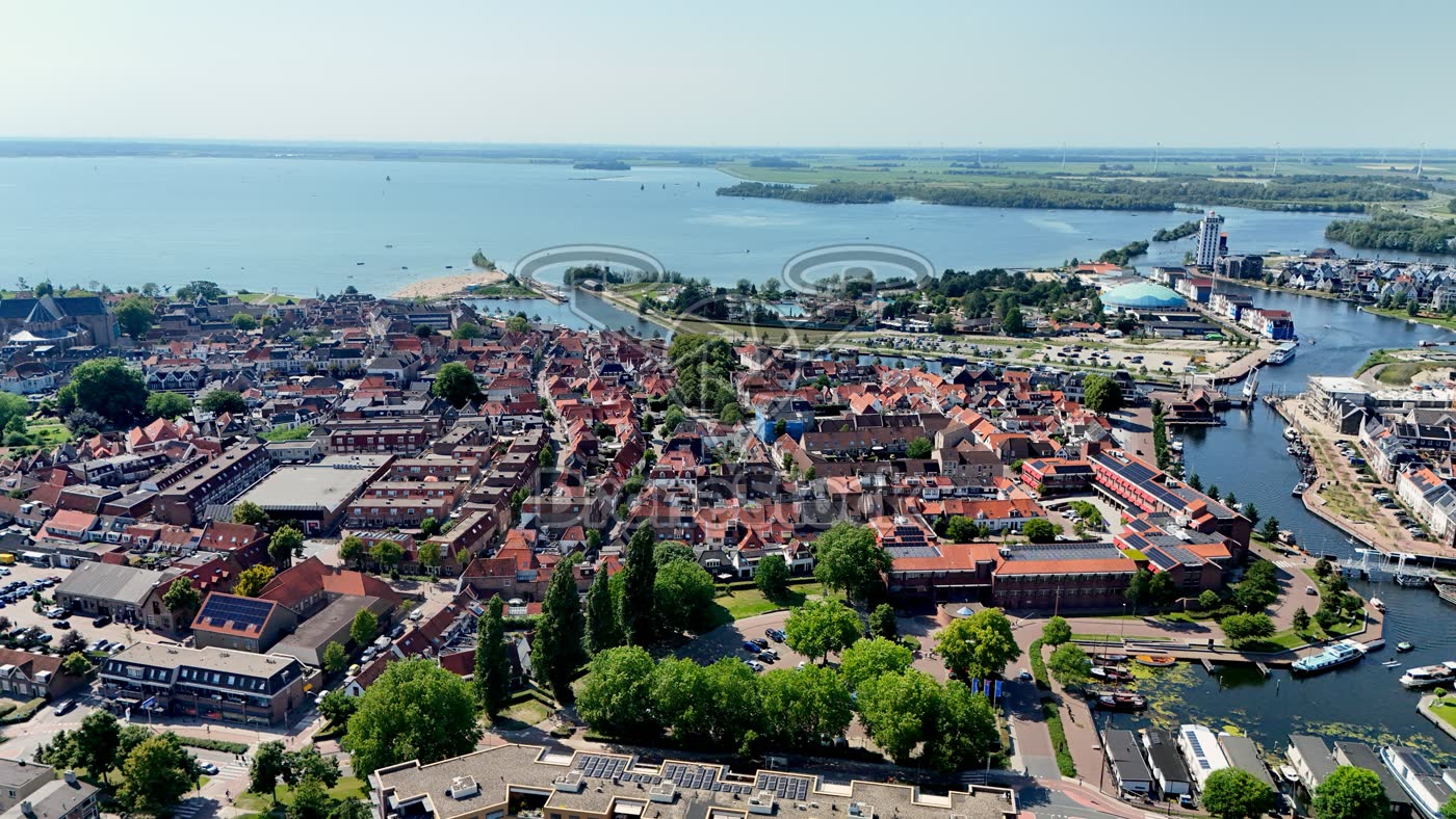 Harderwijk oude centrum luchtfoto