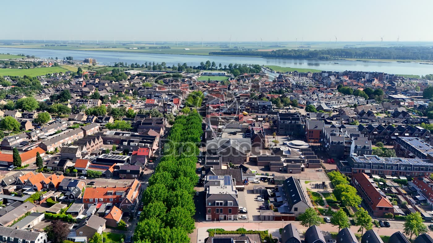 Bunschoten‑Spakenburg centrum luchtfoto