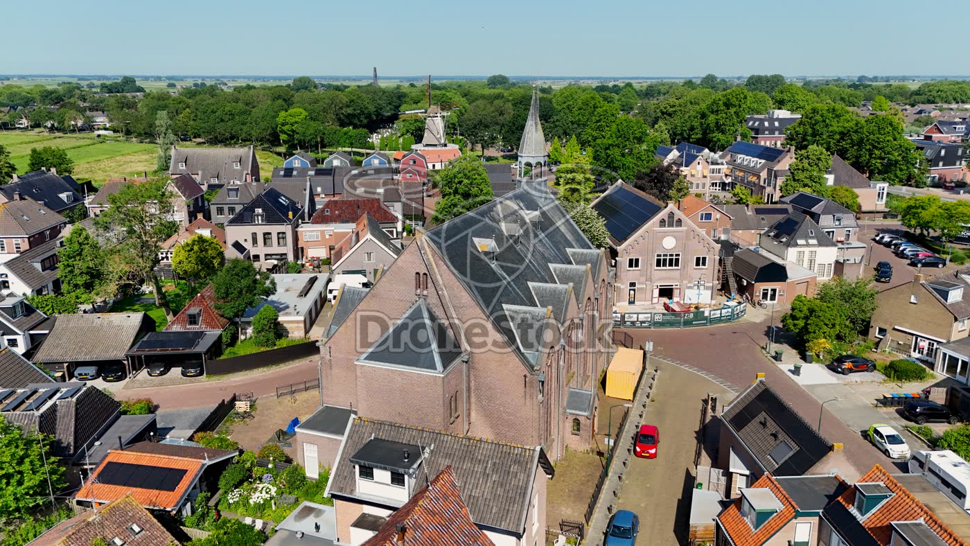 Zuiderkerk met molen, Bunschoten-Spakenburg