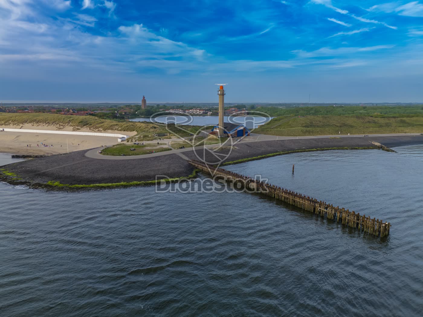 Panorama van 'T Groot Ood en KNRM-station Westkapelle