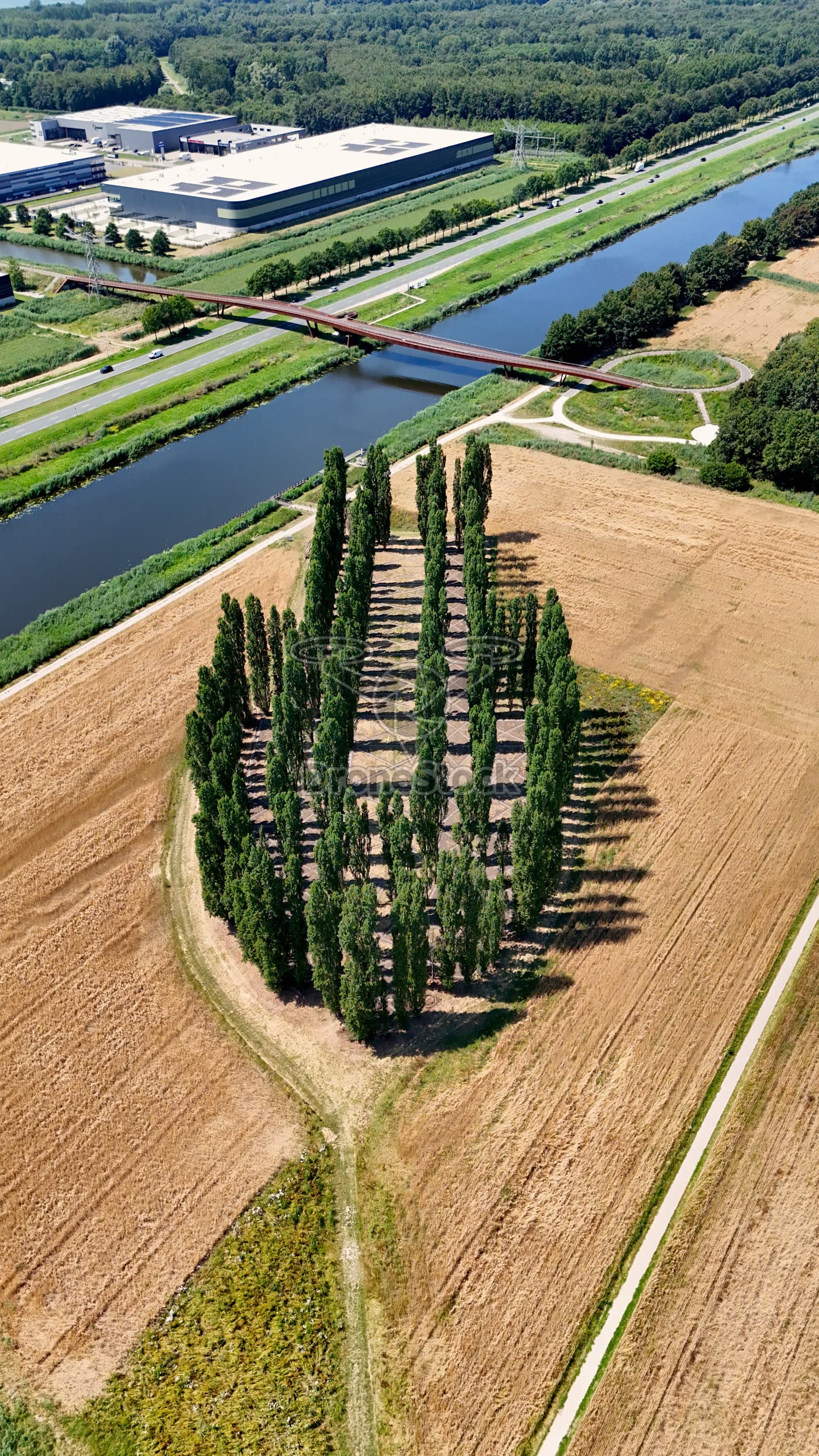 Almere - Haven, Groene Kathedralenbos (luchtfoto)