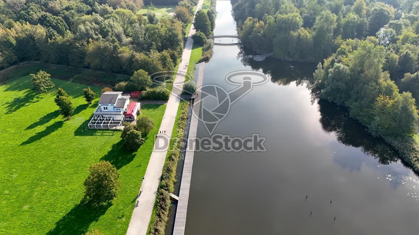 Beatrixpark Almere van bovenaf