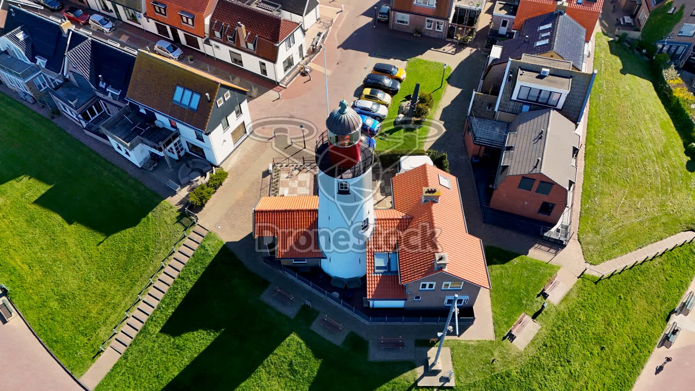 Vuurtoren van Urk luchtfoto