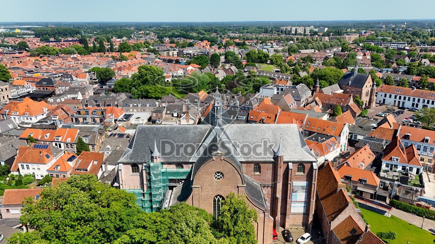 Grote Kerk Harderwijk boven binnenstad