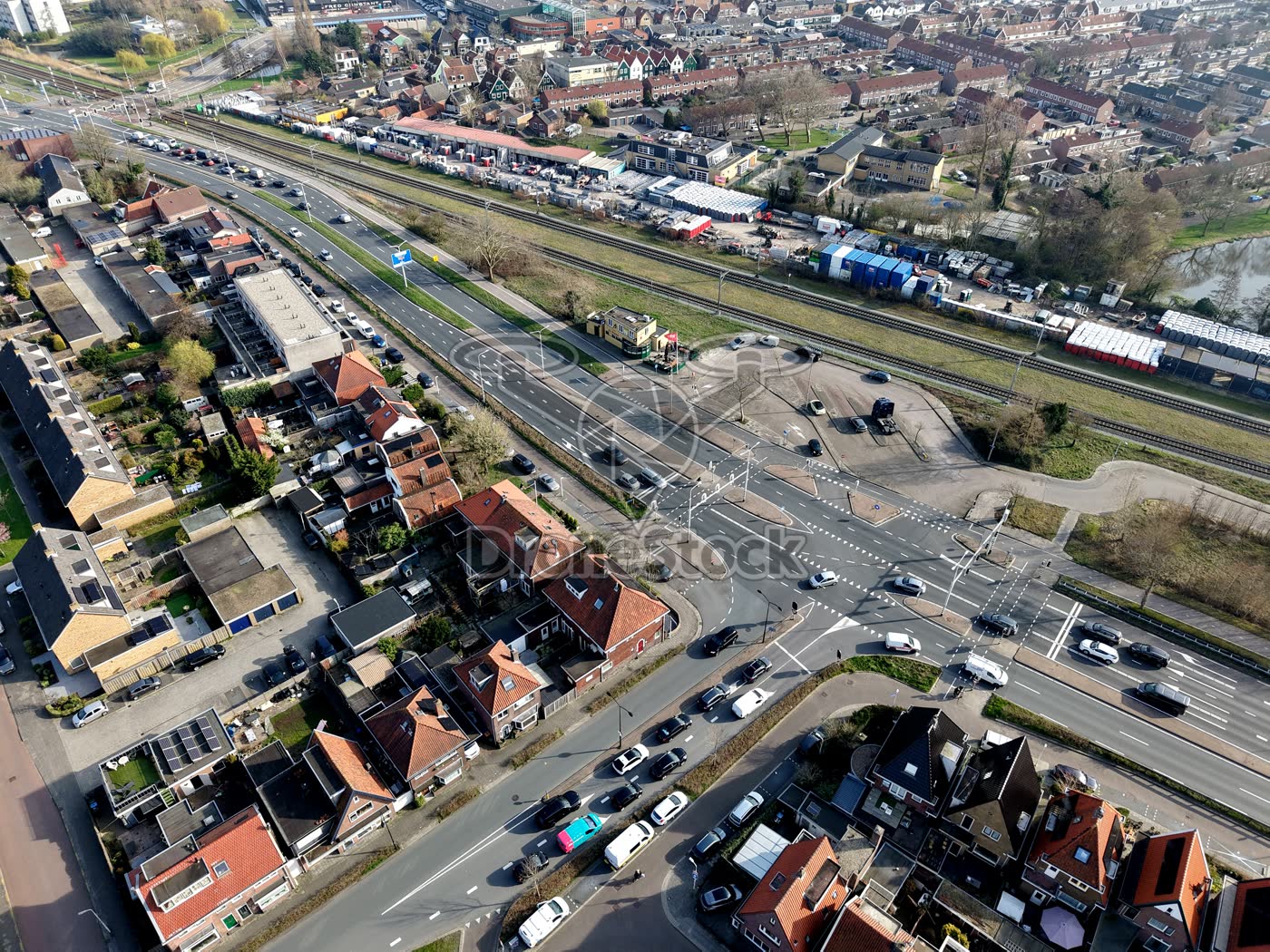 Kruising Weverstraat en Provincialeweg in Krommenie
