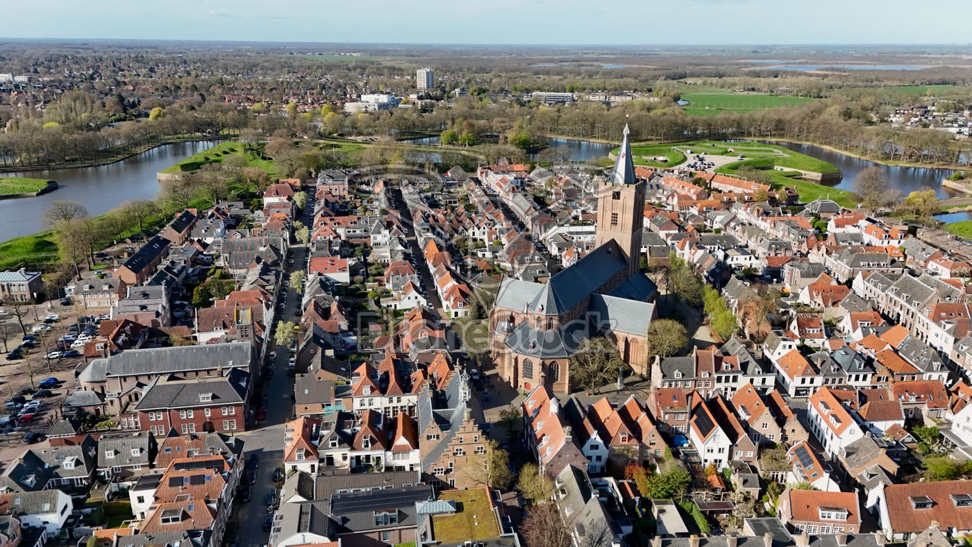 Naarden Vesting met kerktoren