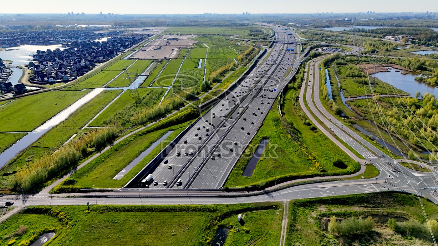 Snelweg A1 bij Muiden