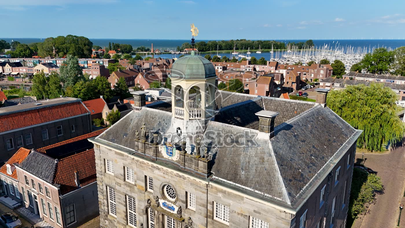Stadhuis Enkhuizen luchtfoto