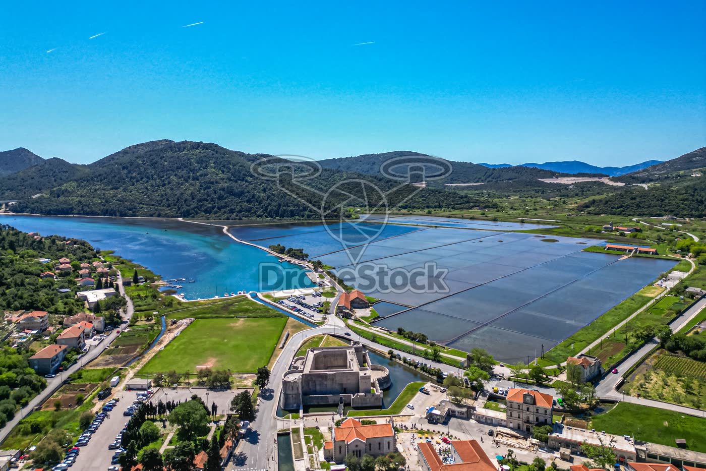 Ston, zoutpannen Kroatië