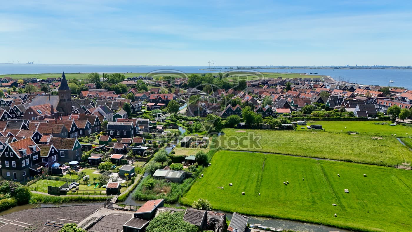Oud dorp Marken luchtfoto