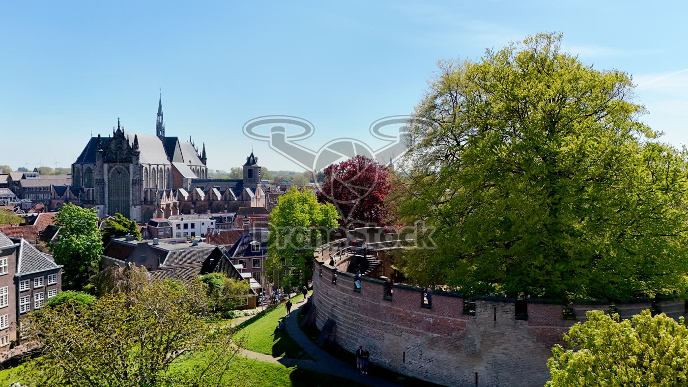 Burcht van Leiden luchtfoto 2