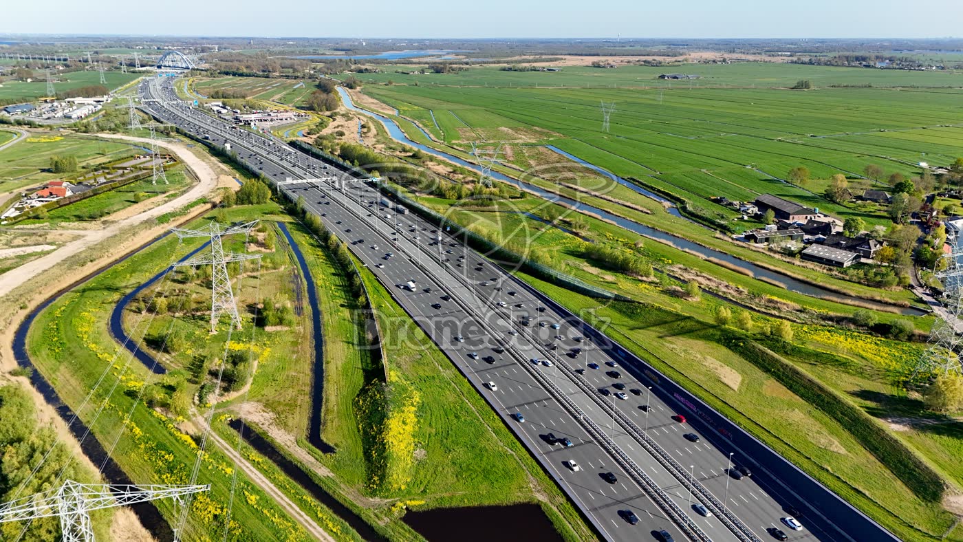 A1 bij Muiden, aquaduct Vecht