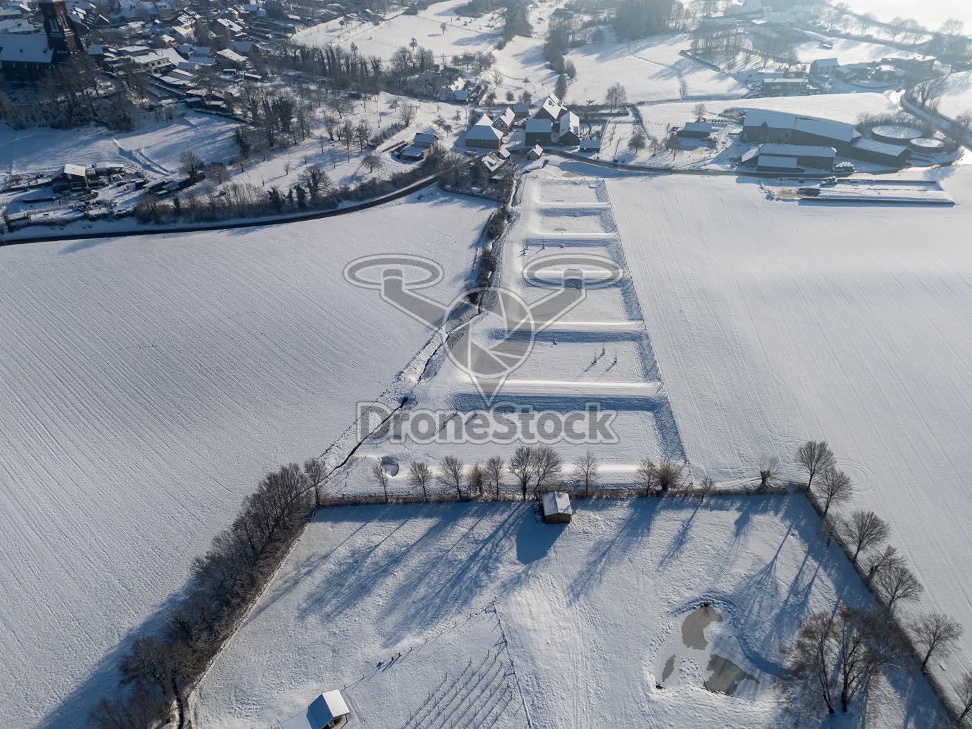 Besneeuwde weilanden in Vijlen Zuid Limburg