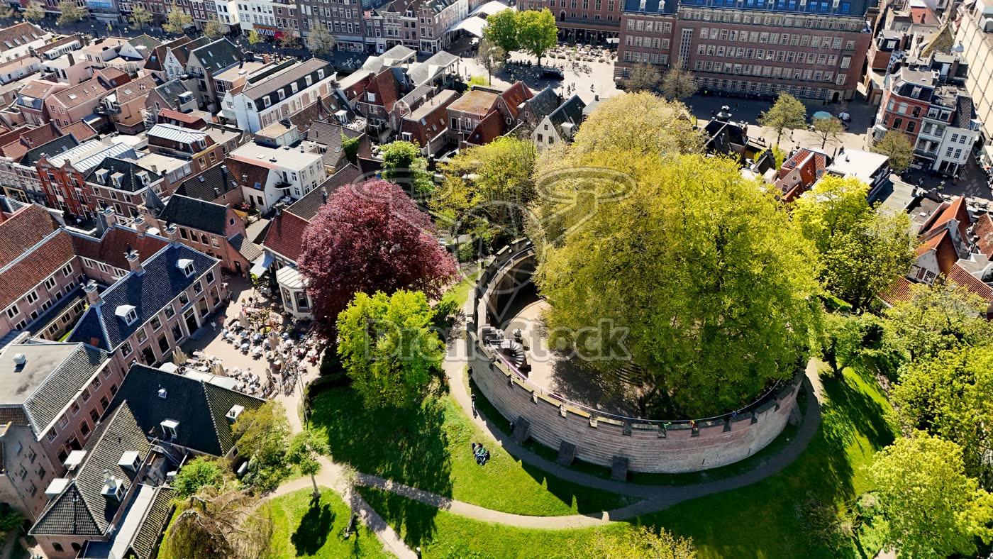 Burcht van Leiden luchtfoto