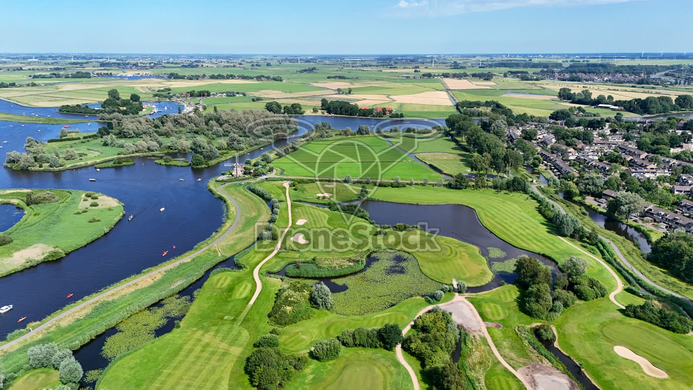 Leiden - Warmond Broekdijkmolen en Golfbaan.