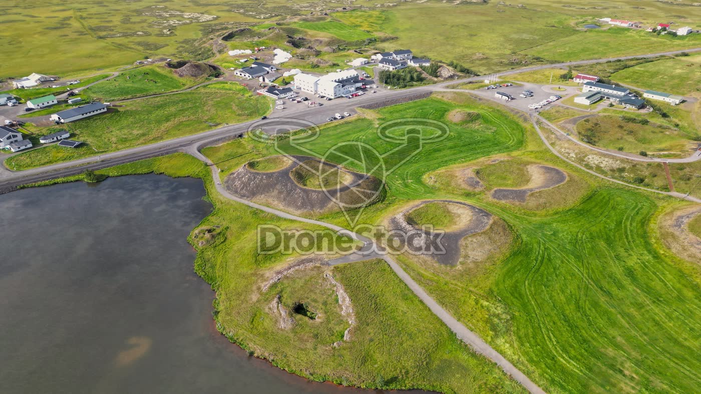 Pseudokraters Mývatn IJsland