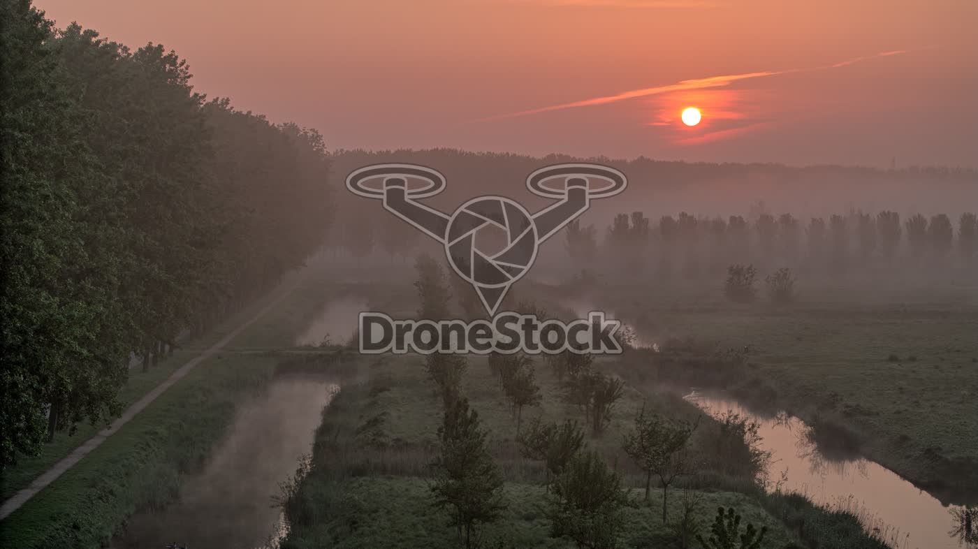 Mist en opkomende zon, Numansdorp 2