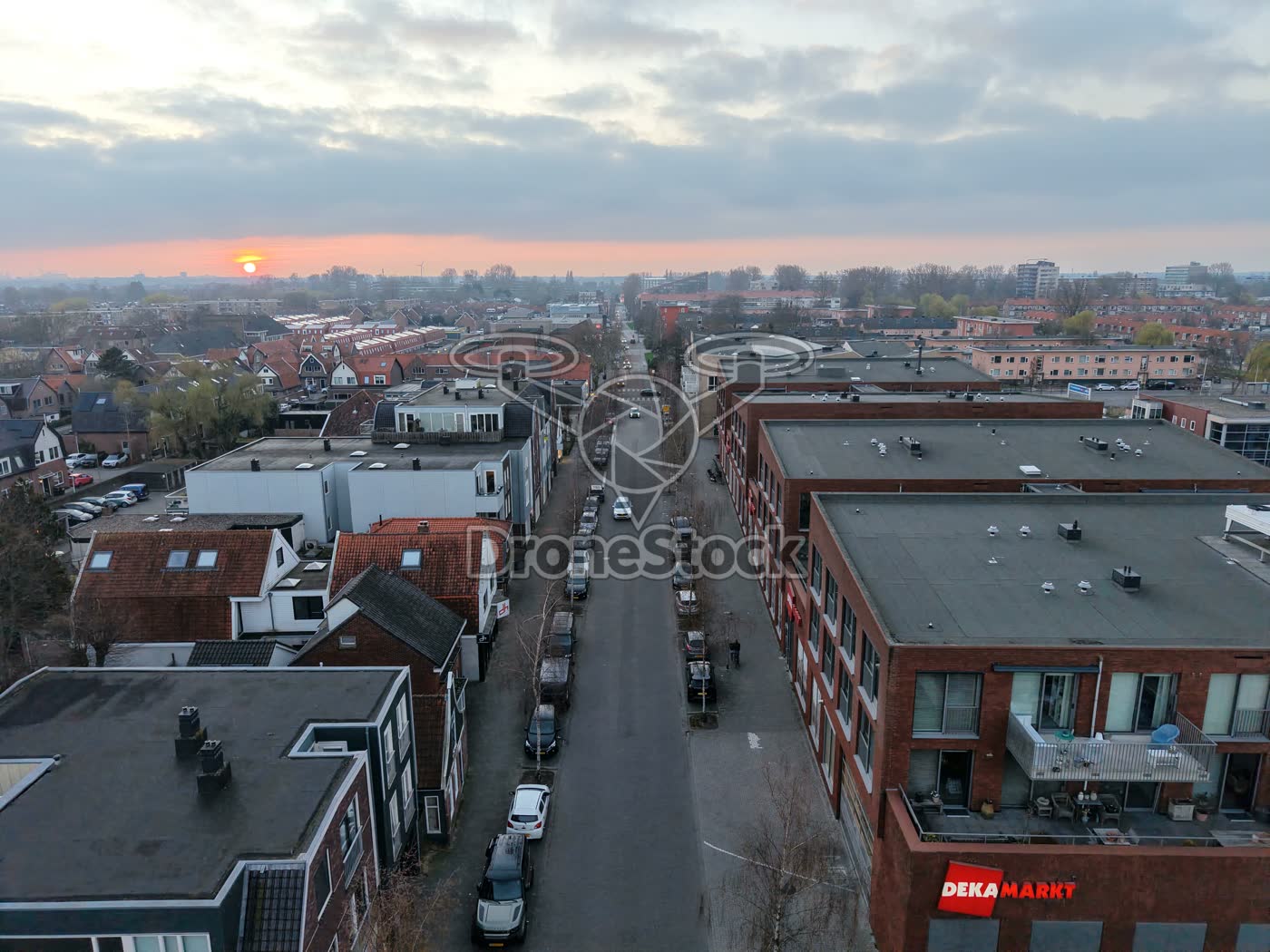 Heiligeweg in Krommenie bij zonsondergang