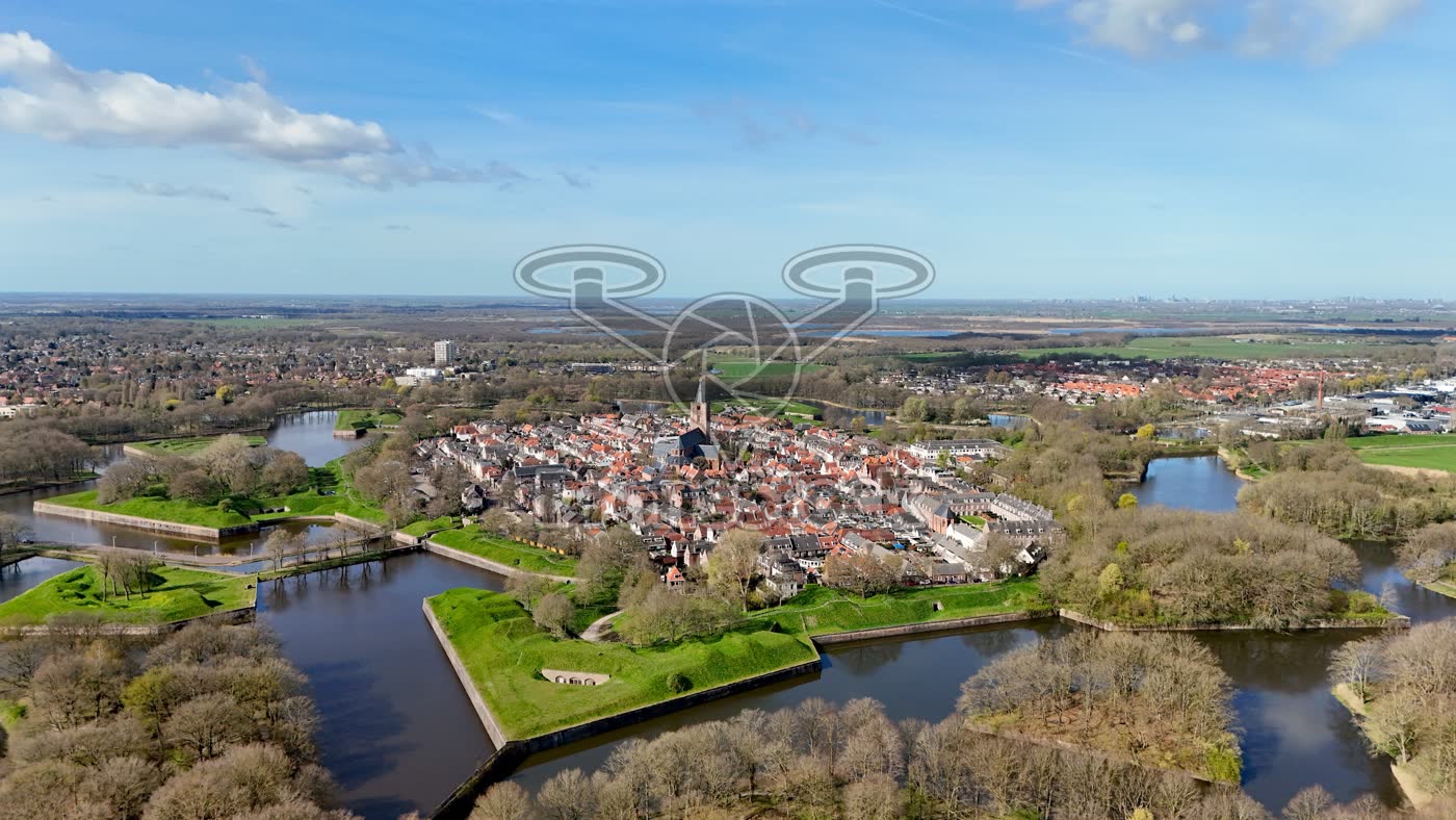 Naarden Vesting luchtbeeld