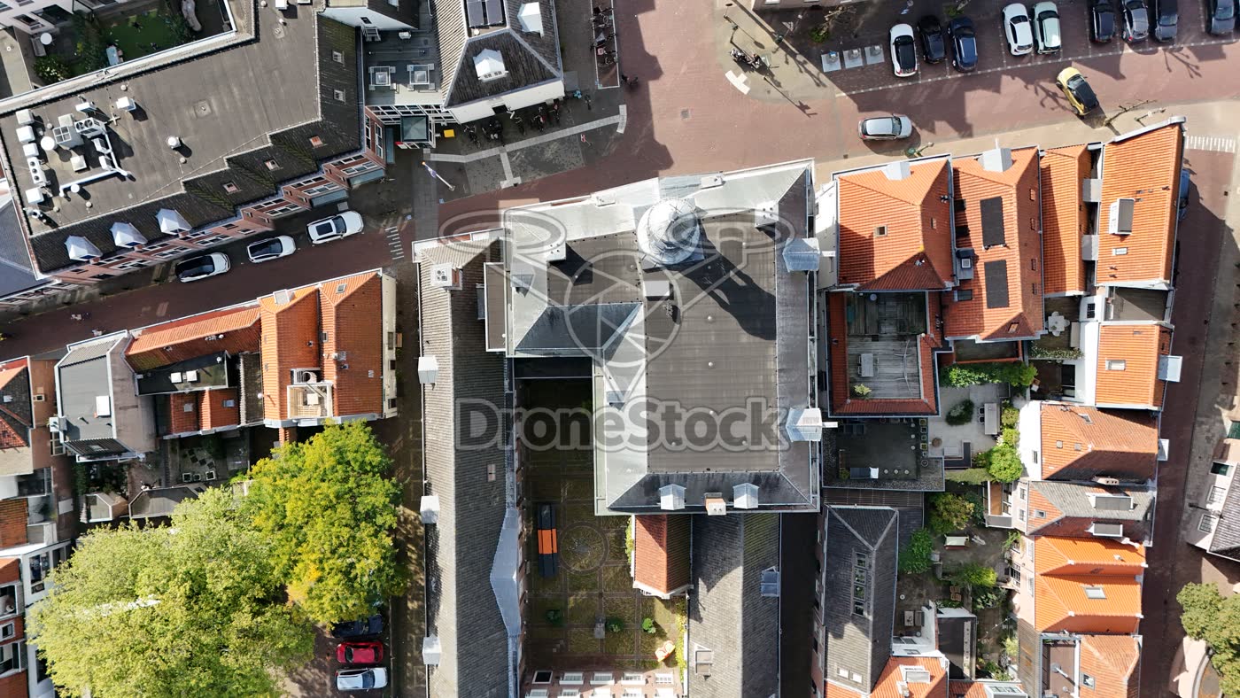 Stadhuis Weesp van bovenaf
