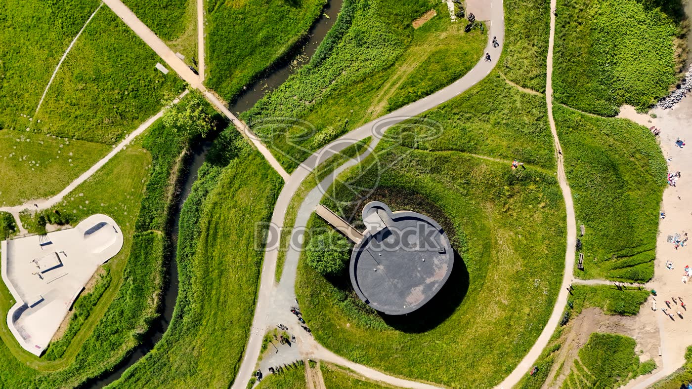 Westbatterij Muiden luchtfoto