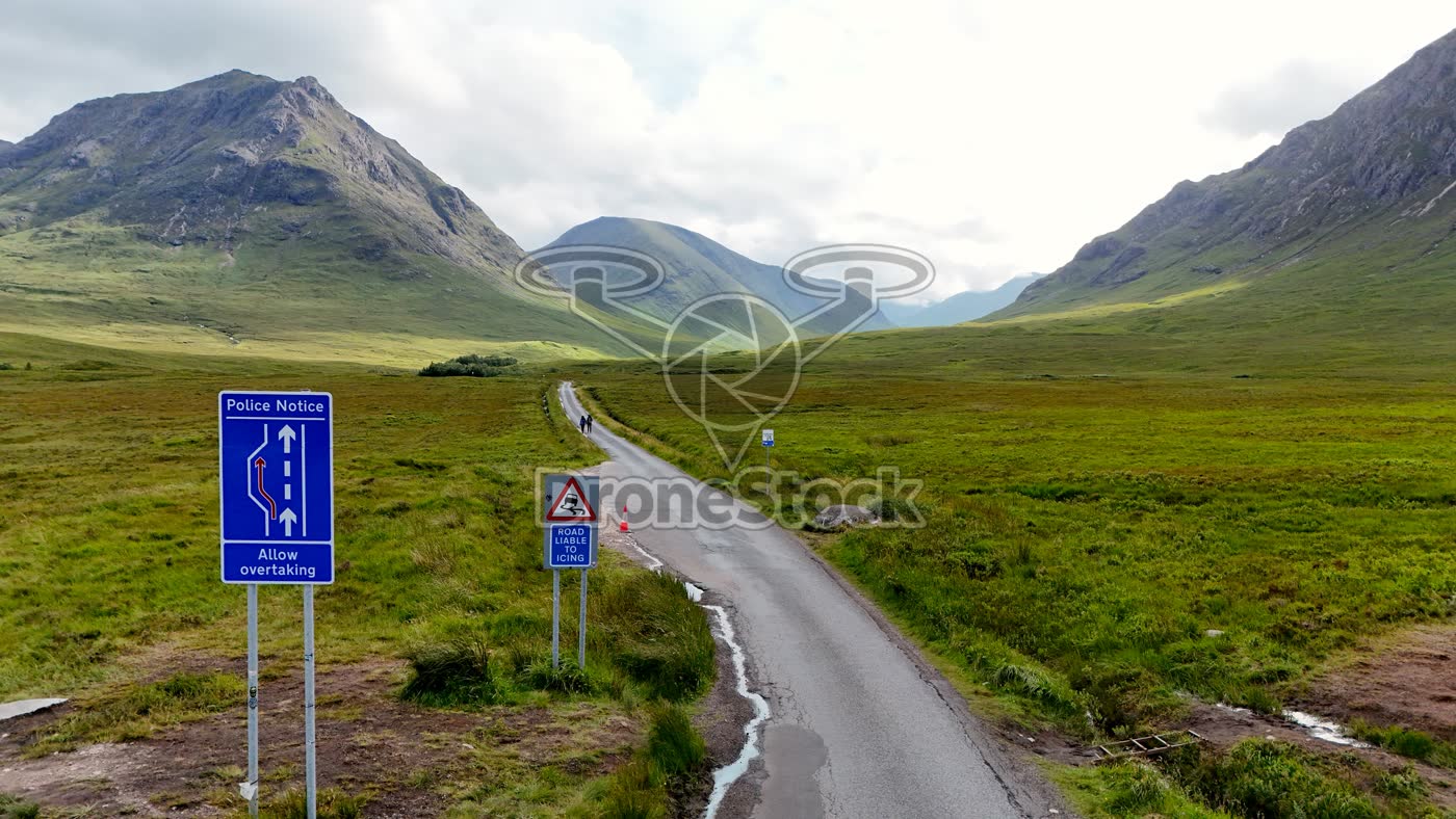 Uitwijkplaatsen in Glen Etive, Schotland