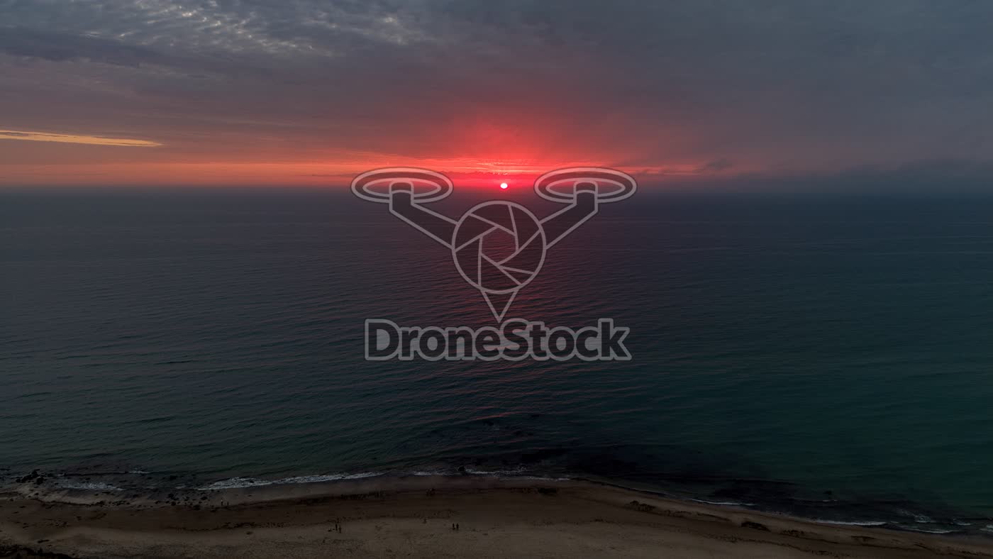 Zonsondergang boven Noordzee bij Hjørring
