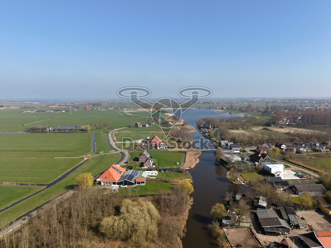 Polderlandschap bij De Noorderham en Krommenie