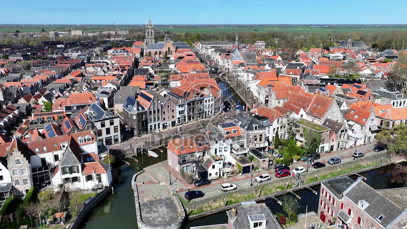 Schoonhoven binnenstad luchtfoto