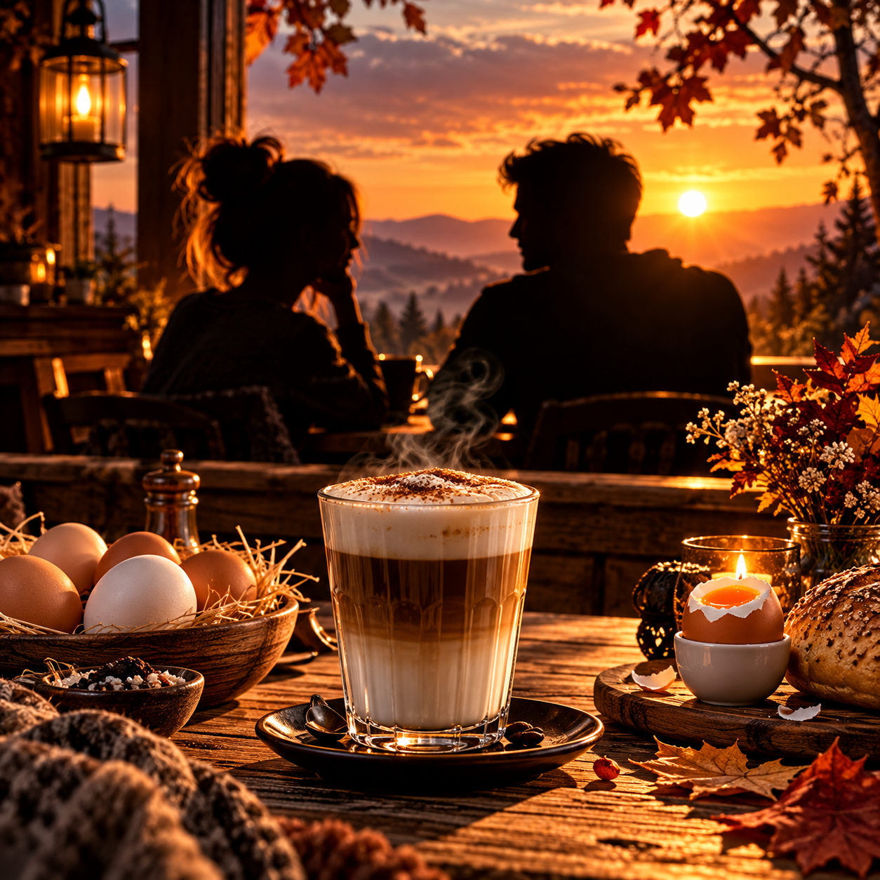 Eier und Latte