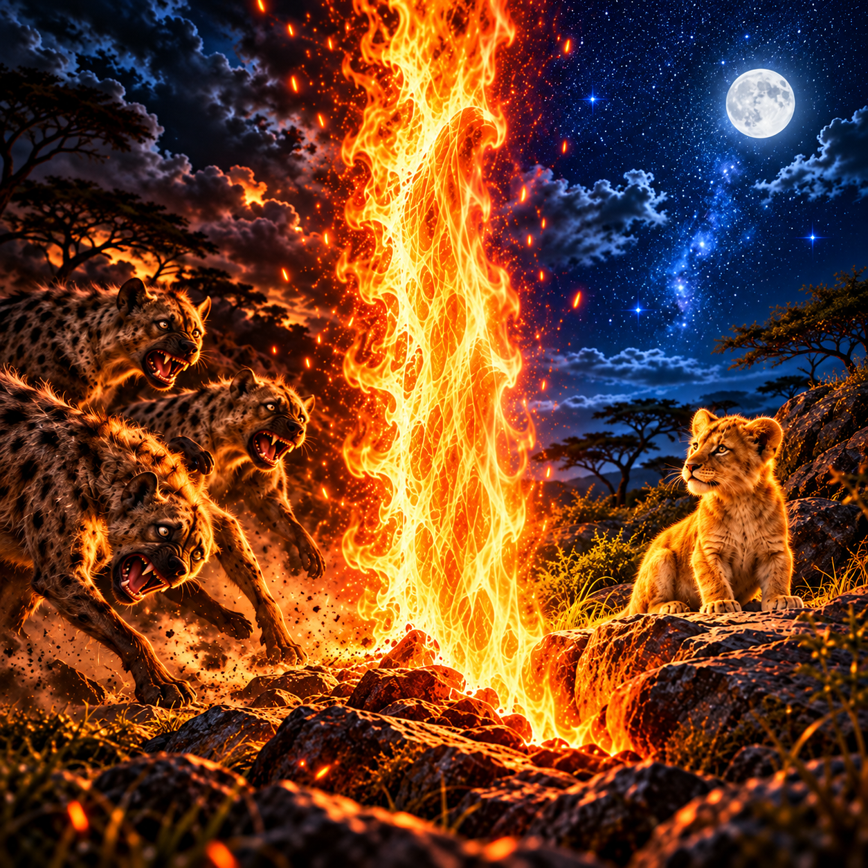 Das Feuer wacht