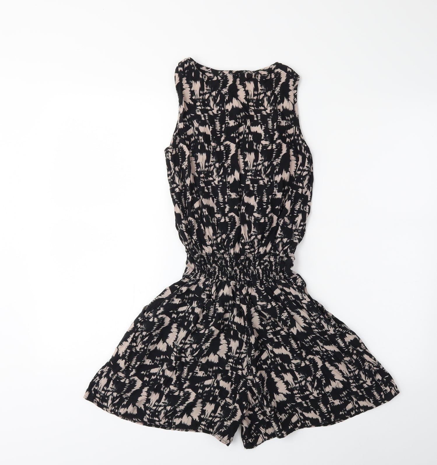 Miss Selfridge Womens Playsuit One-Piece Size 6 Beige Sleeveless - label detail