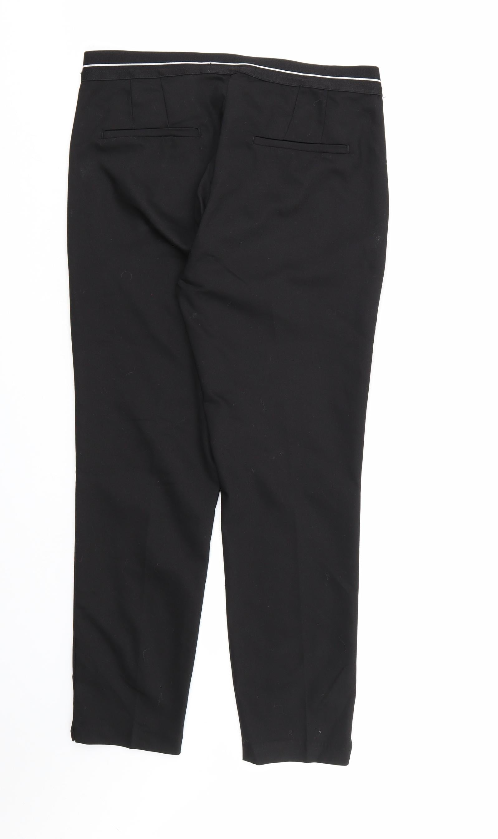Womens Lefties Size L Dress Pants Trousers Black Comfort Zip W32 L26 - label detail