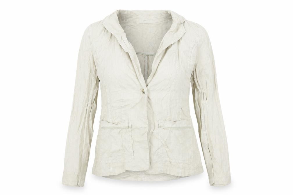 Womens Per Una Size 14 Jacket Suit Beige Long Sleeve - front view