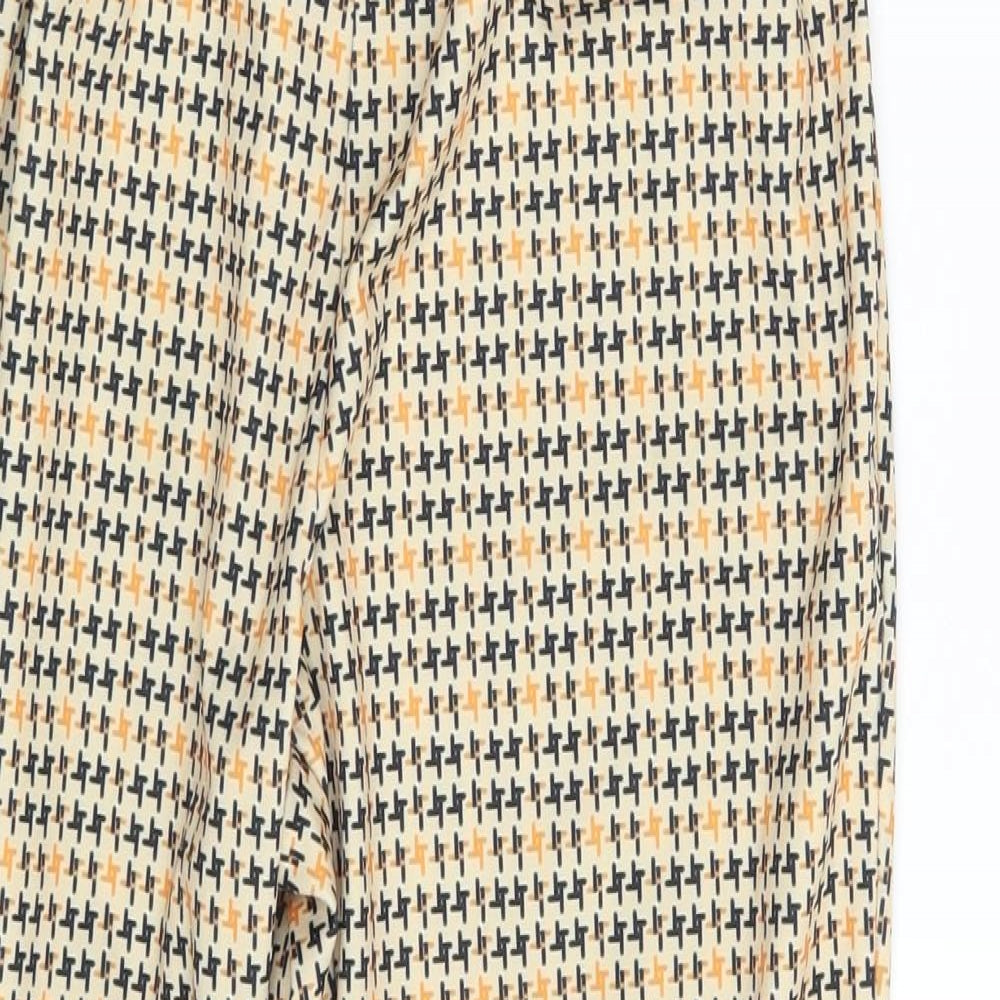 Preworn Girls Sweatpants Trousers One Size Multicoloured Geometric Elastic Waist - close detail