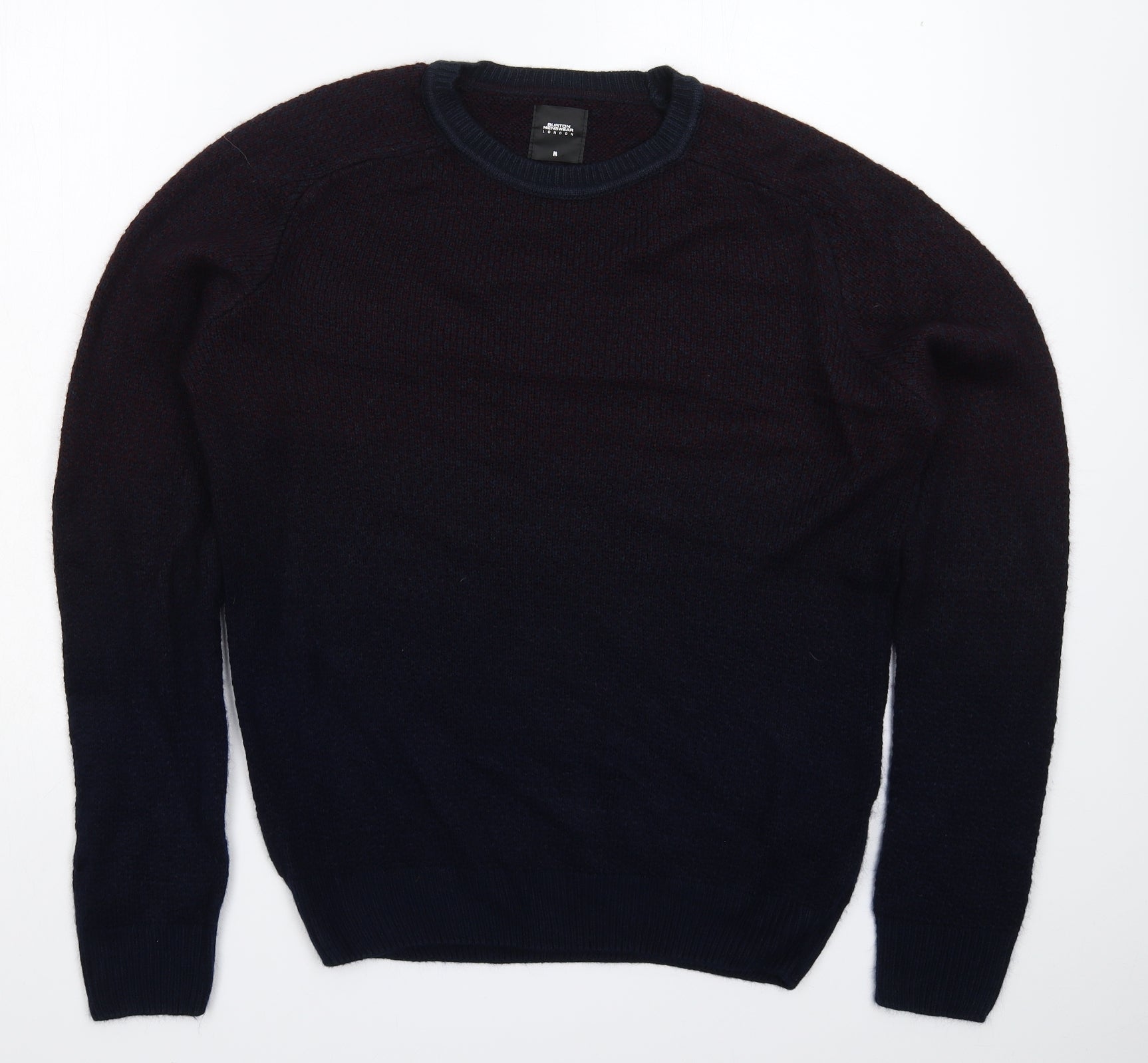 Mens Burton Size M Pullover Jumper Multicoloured Crew Neck Long Sleeve - reverse view