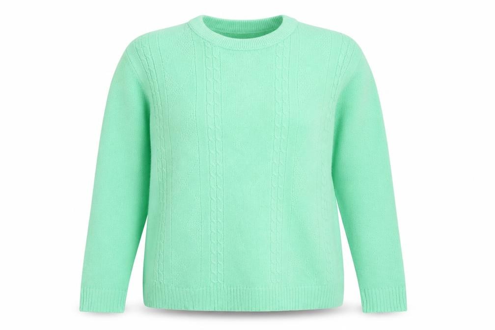 ME Womens Pullover Jumper Size M Green Crew Neck Long Sleeve - front view