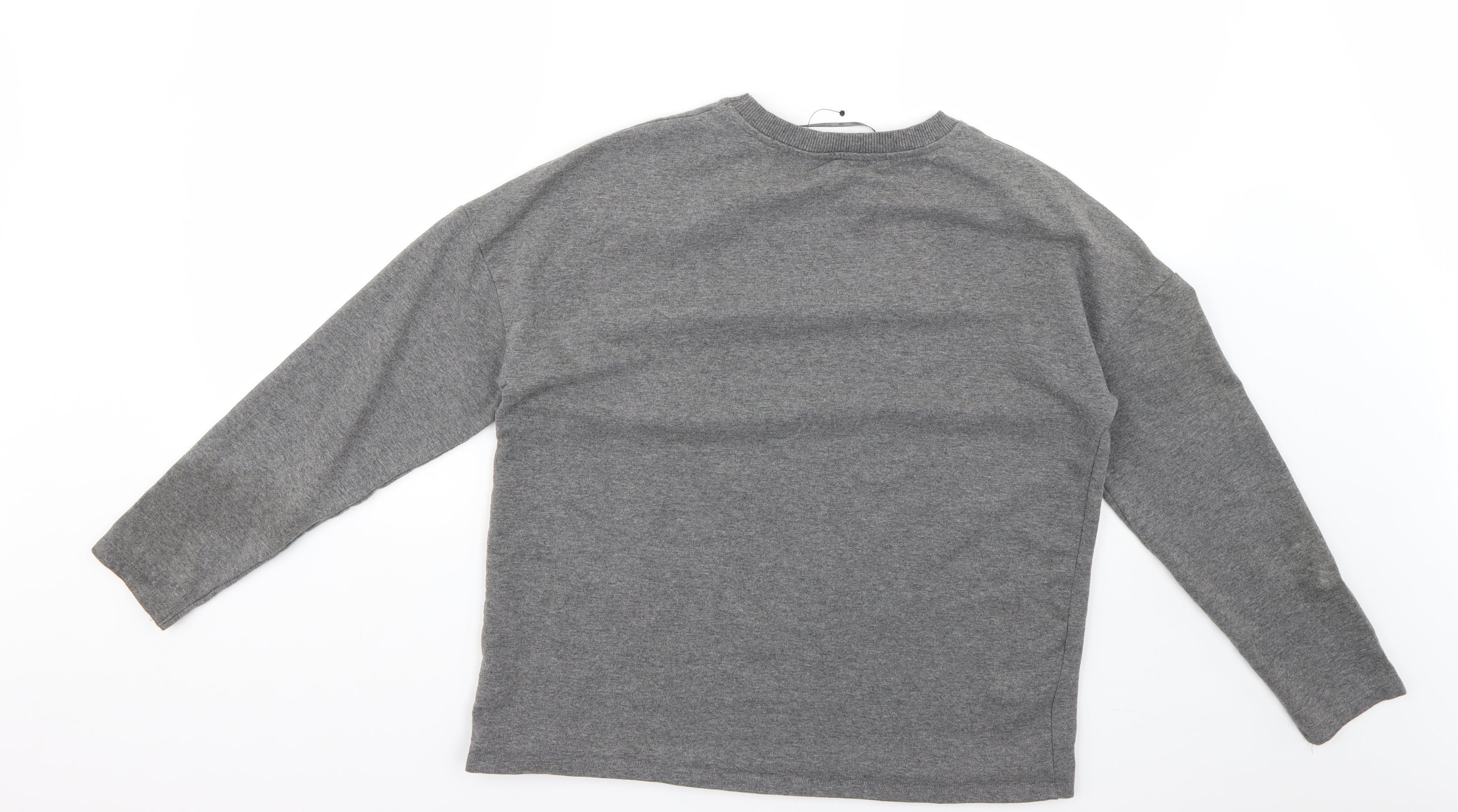 Womens TU Size 10 Pullover Jumper Grey Round Neck Animal Print Long Sleeve - label detail