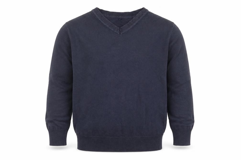 George Boys Pullover Jumper Size 4-5 Years Blue V-Neck Long Sleeve - front view