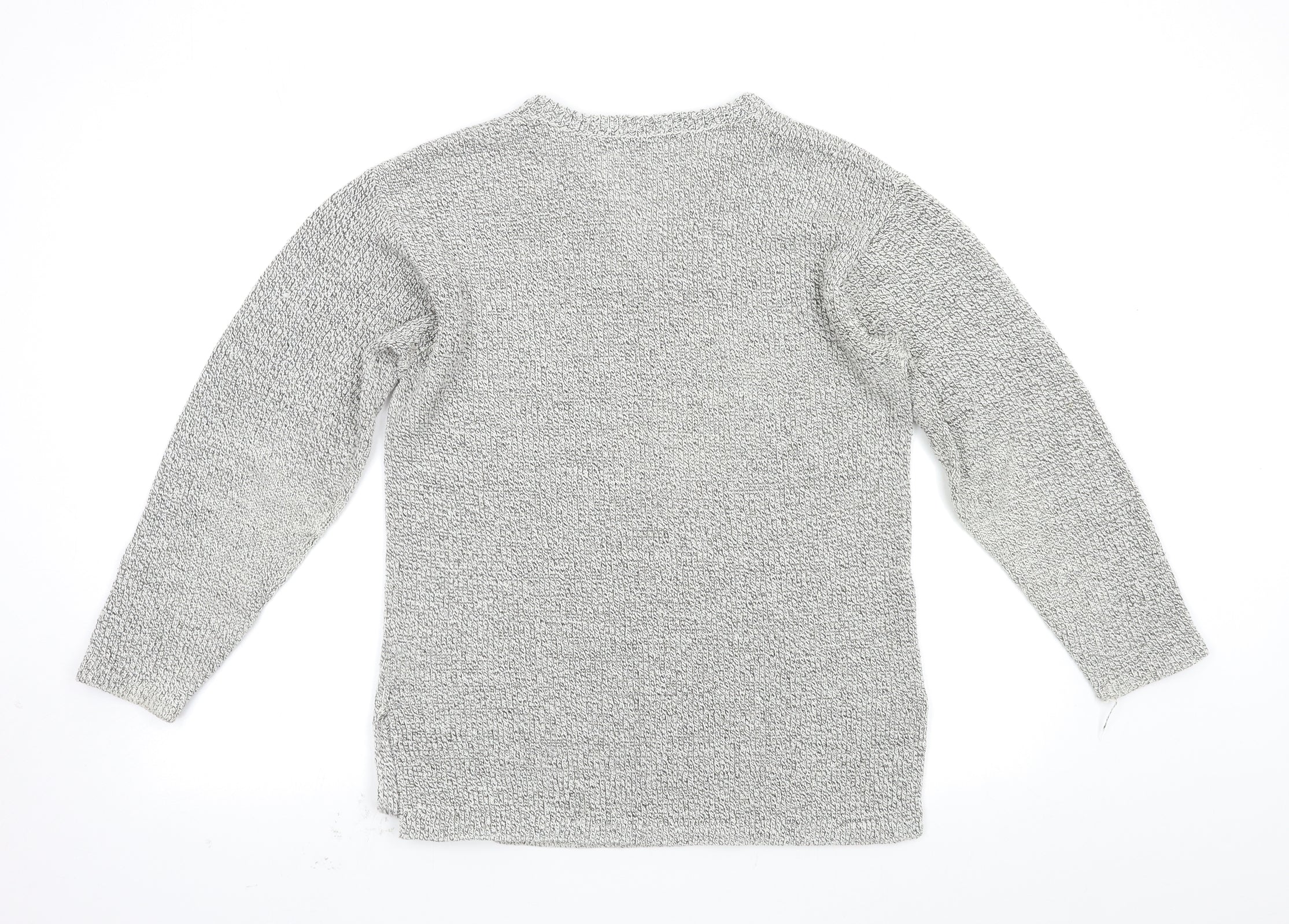 Classic Essentials Womens Pullover Jumper Size 12 Grey Crew Neck Long Sleeve - label detail