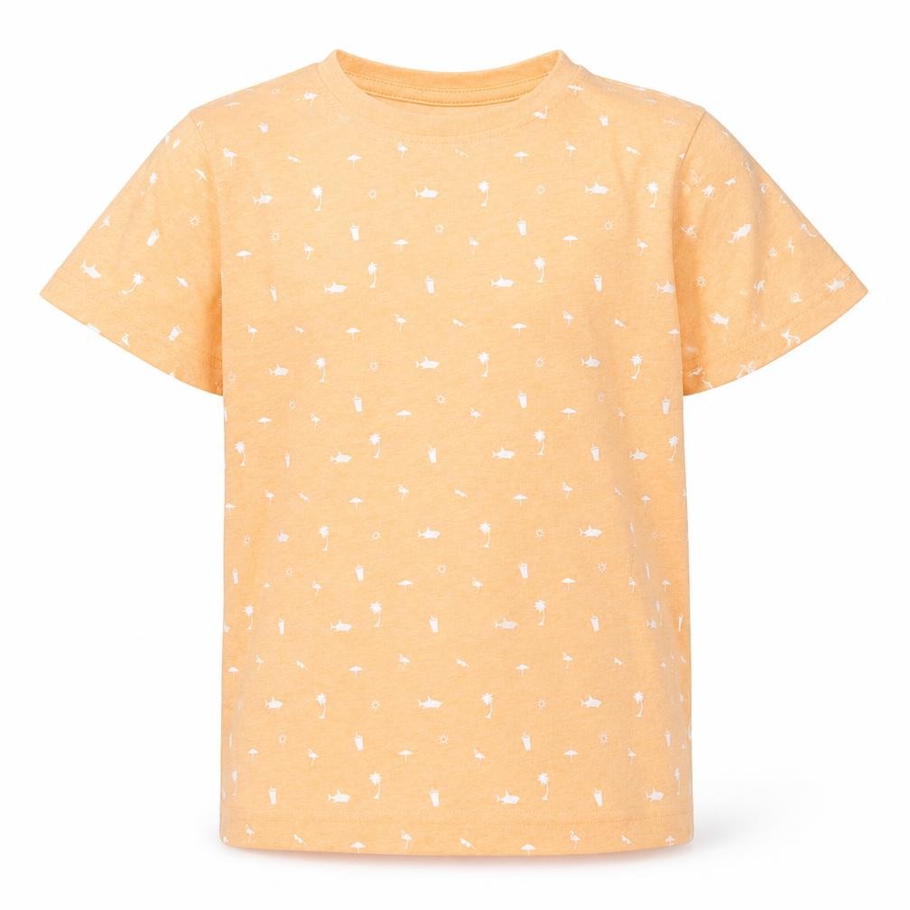 Primark Boys Basic T-Shirt Size 7-8 Years Orange Crew Neck Short Sleeve - front view