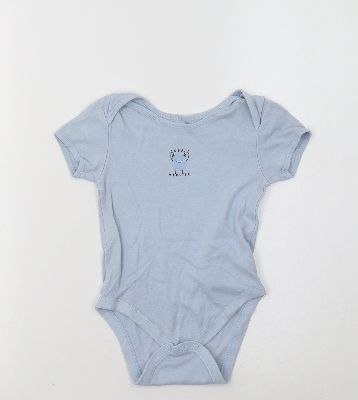 Primark Baby Romper One-Piece Size 18-24 Months Blue Short Sleeve - reverse view