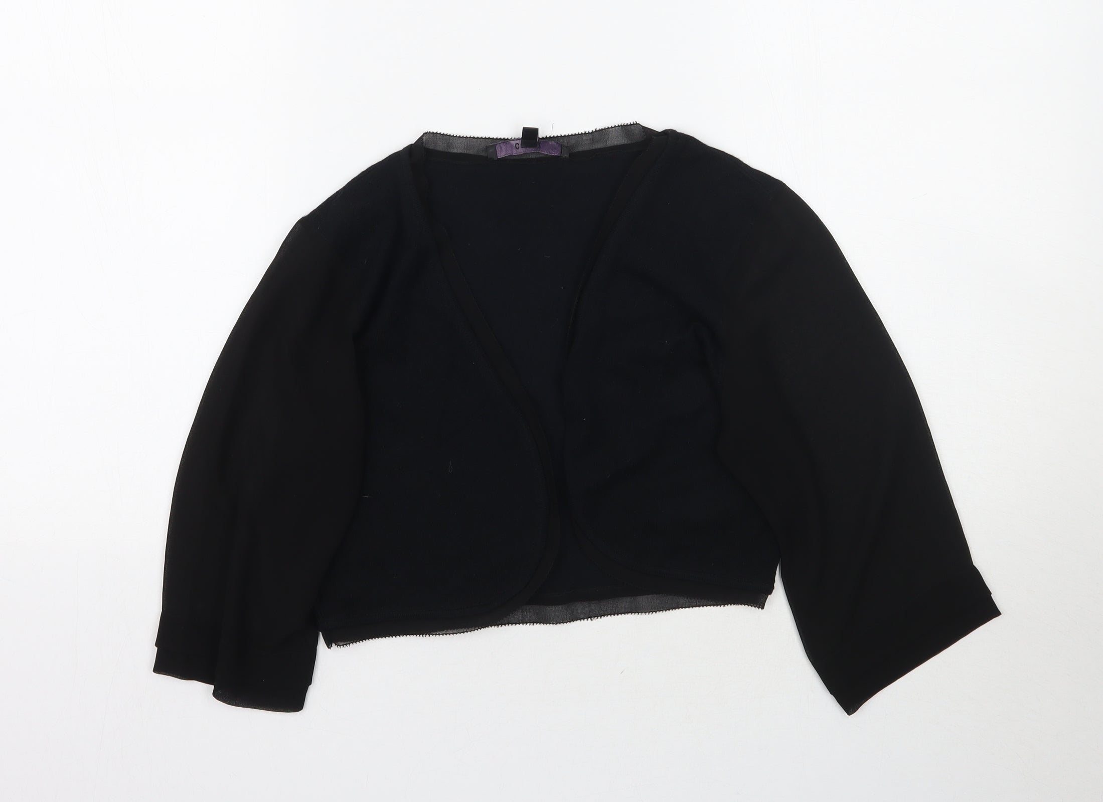 Coast Womens Cardigan Jumper Size S Black Round Neck Long Sleeve - reverse view