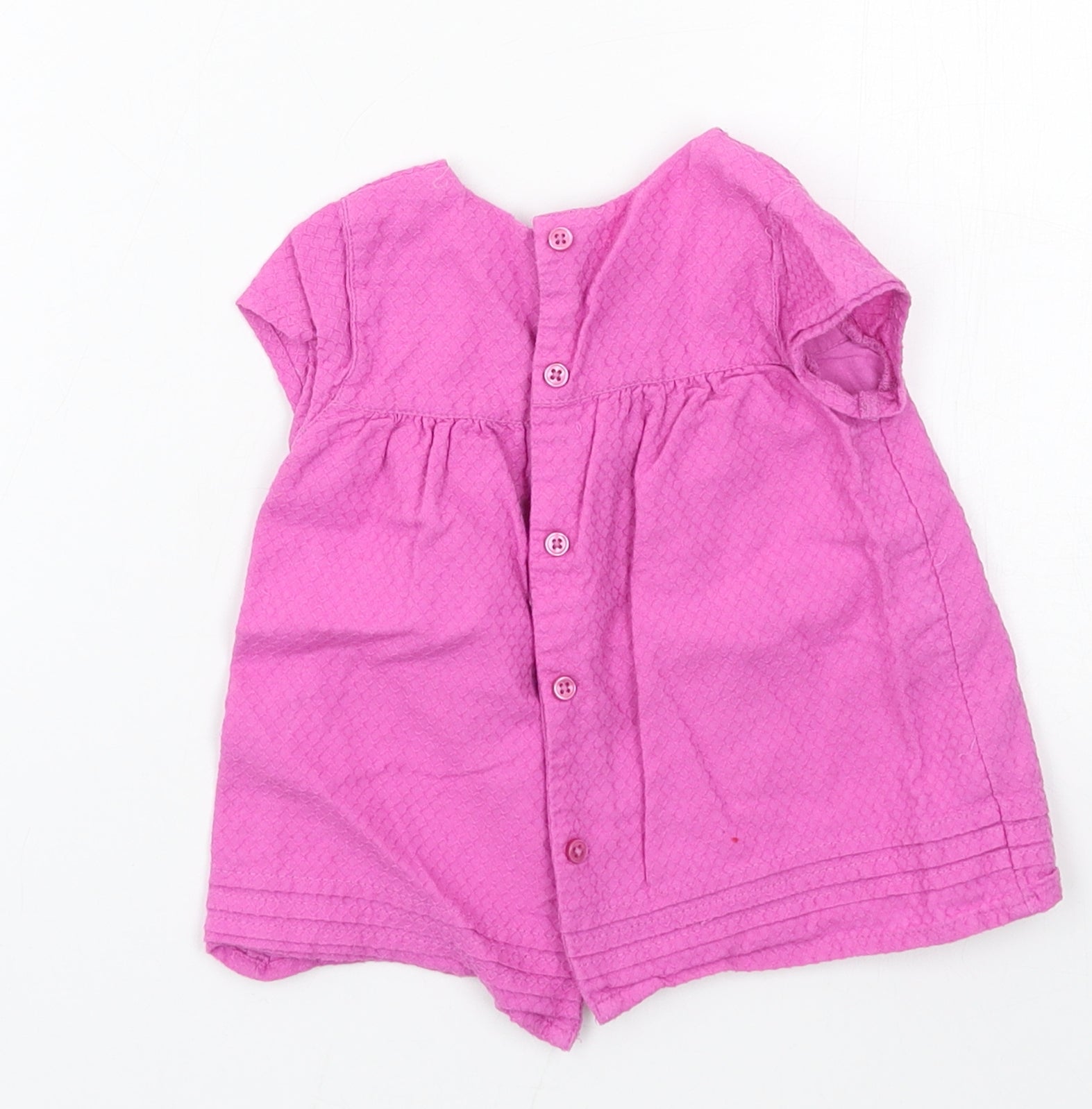 Nutmeg Girls A-Line Dress Size 3-6 Months Purple Short Round Neck Short Sleeve - label detail