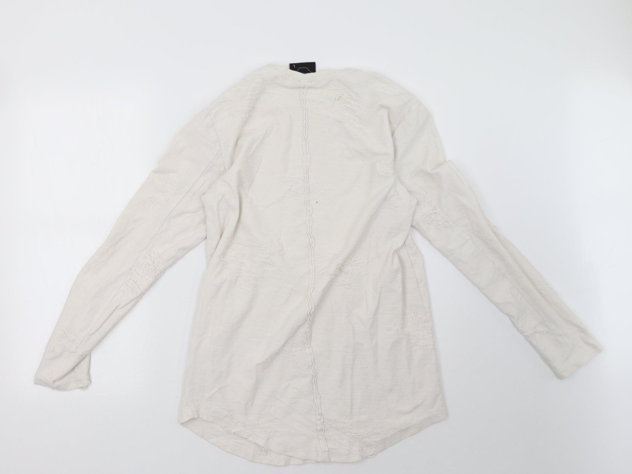 project paris Womens Pullover Sweatshirt Size L White Long Sleeve - label detail