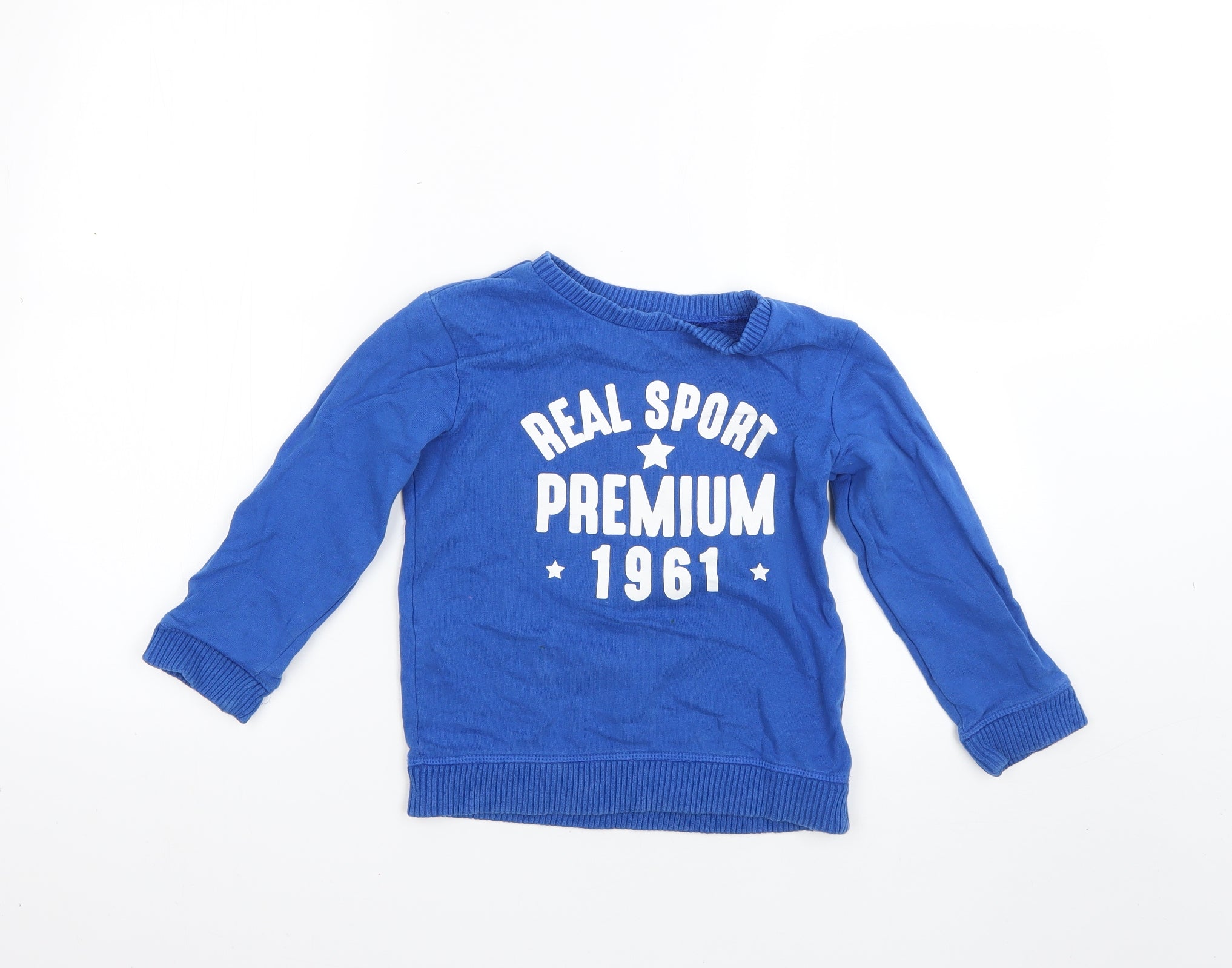 Mothercare Boys Pullover Jumper Size 6 Years Blue Round Neck Long Sleeve - reverse view