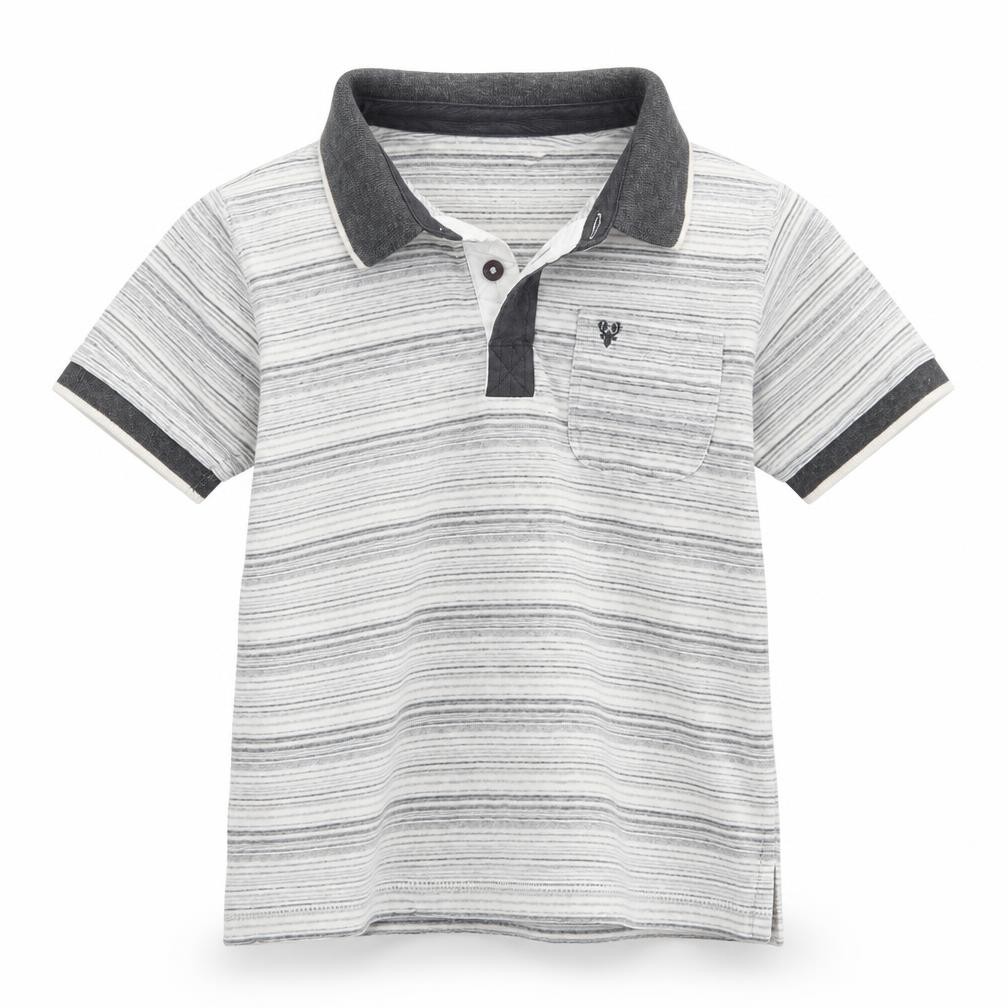 M&Co Boys Basic Polo Size 9-10 Years Grey Collared Short Sleeve - front view