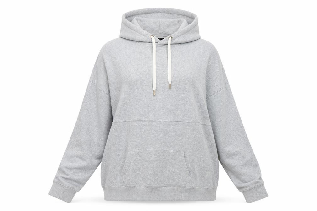 New Look Womens Pullover Hoodie Size 14 Grey Long Sleeve - front view