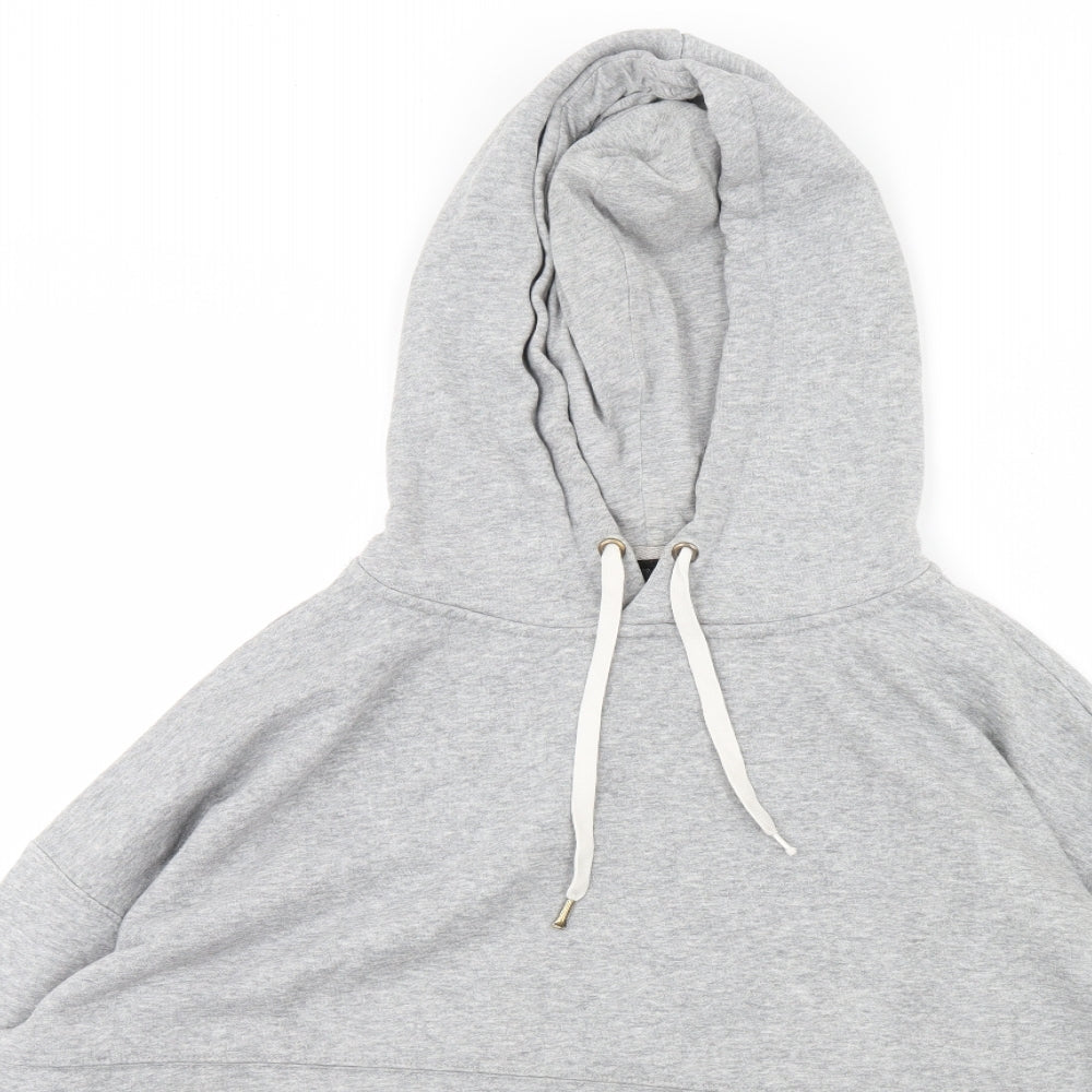 New Look Womens Pullover Hoodie Size 14 Grey Long Sleeve - close detail