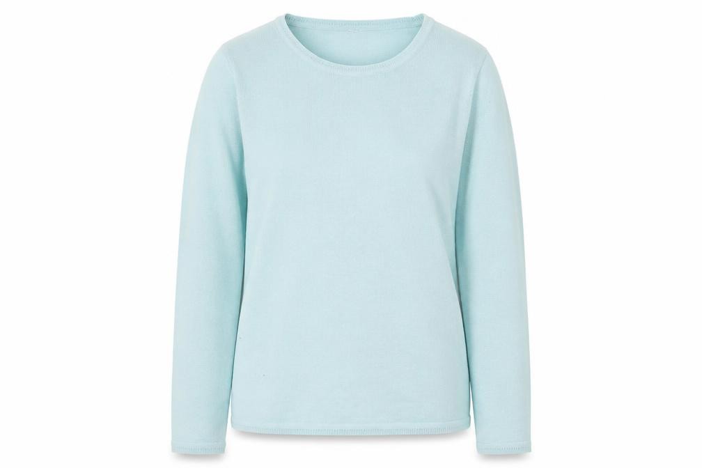 Julipa Womens Pullover Jumper Size 12 Green Round Neck Long Sleeve - front view